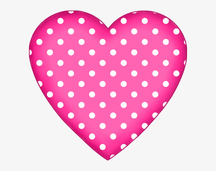 Corações Png - Heart With Polka Dots, transparent png #8281666