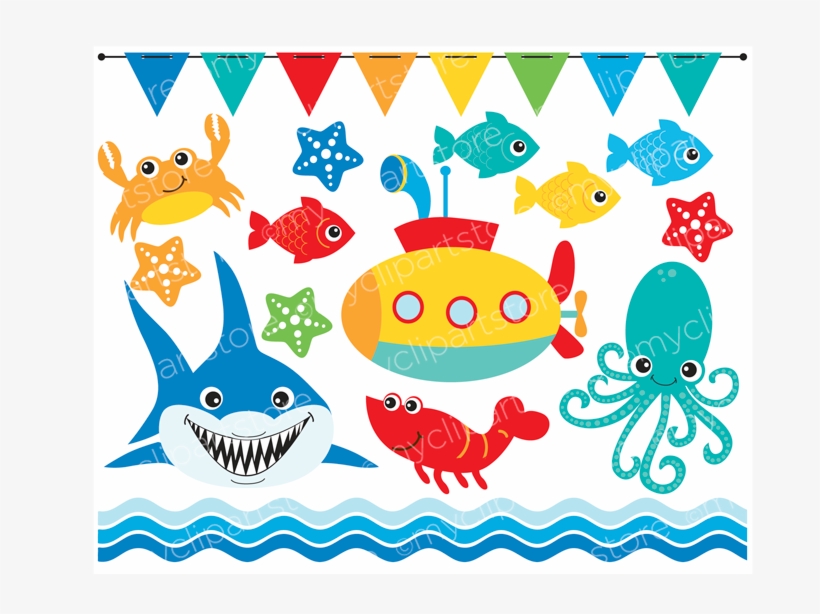 Clipart Of Under The Sea Under The Sea Clip Art Set Free Transparent Png Download Pngkey