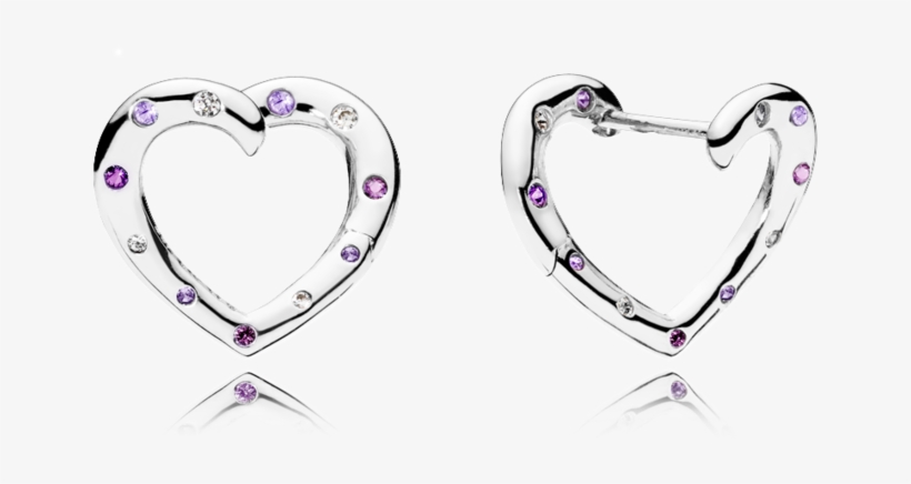 Pandora Bright Heart Hoop Earrings, transparent png #8282056