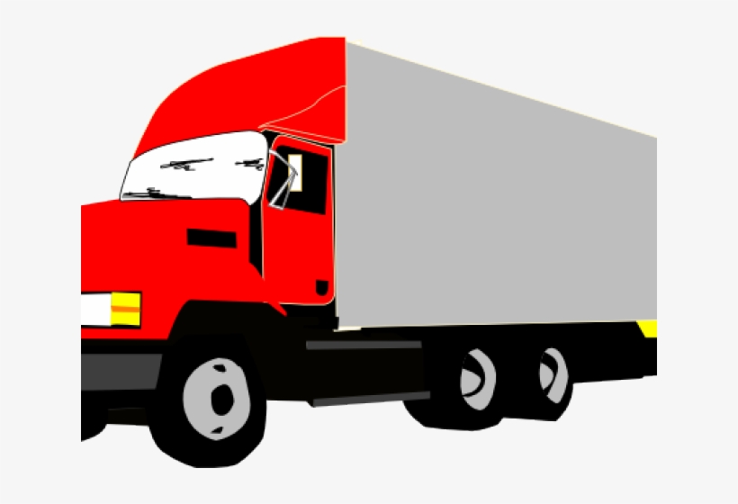 Cargo Truck Clipart Shipping Truck - 18 Wheeler Truck Clipart, transparent png #8282092