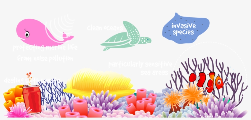 Noise Pollution Underwater Can Affect Marine Animals - Png Under The Sea Clipart, transparent png #8282220