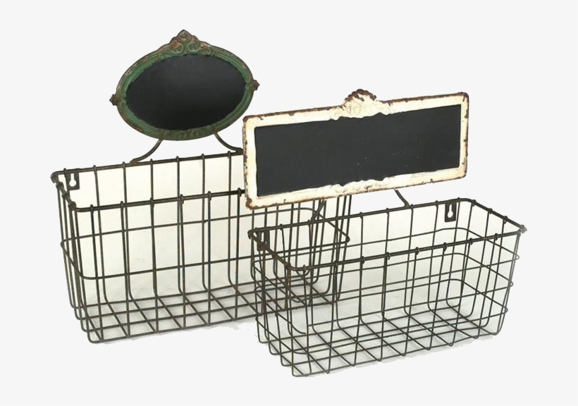 Wire Home Accents With Chalkboard Label - Basket, transparent png #8282414