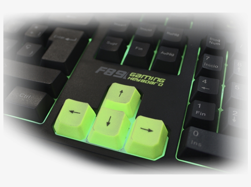 F89proe Keep Out 7 Backlighting Gaming Keyboard - Teclas De Direccion, transparent png #8282661