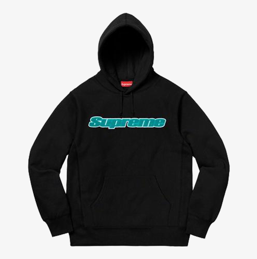 Supreme Chenille Hooded Sweatshirt Black - Felpa Thrasher Nera Viola, transparent png #8282662