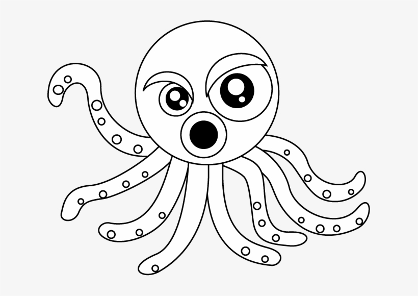 Octonauts Colossal Squid Coloring Page - Cartoon, transparent png #8283443