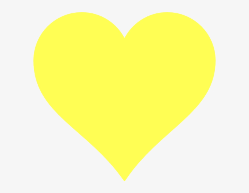 Yellow Heart Clipart - Yellow Heart Transparent Background, transparent png #8283960