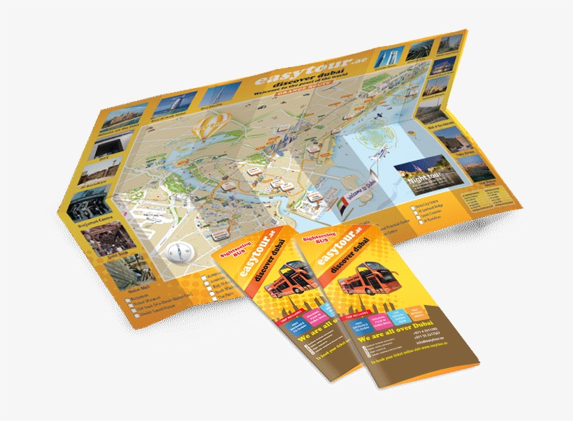 This 3d Illustrated Brochure Map Is User Friendly, - Flyer, transparent png #8284065
