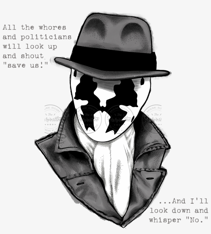 Rorschach De Watchmen Dc Comics - Rorschach Watchmen, transparent png #8284341