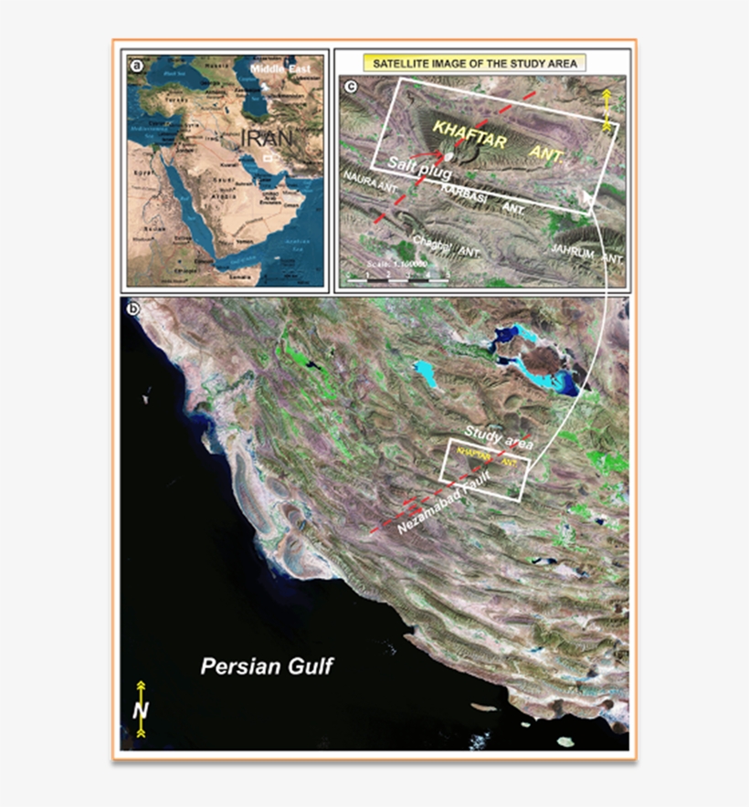 Landsat Satellite Image Showing The Study Area And - Map, transparent png #8284372