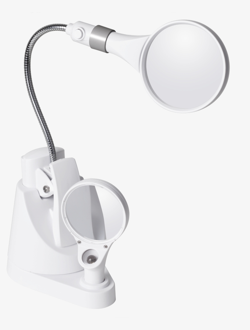 Ottlite Led Clip & Freestanding Dual Magnifier Lamp - Circle, transparent png #8284402