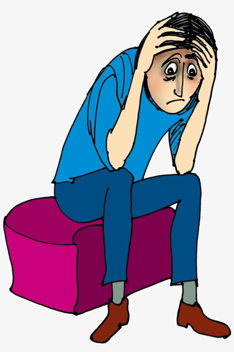 Depressed Man Cartoon, transparent png #8284696