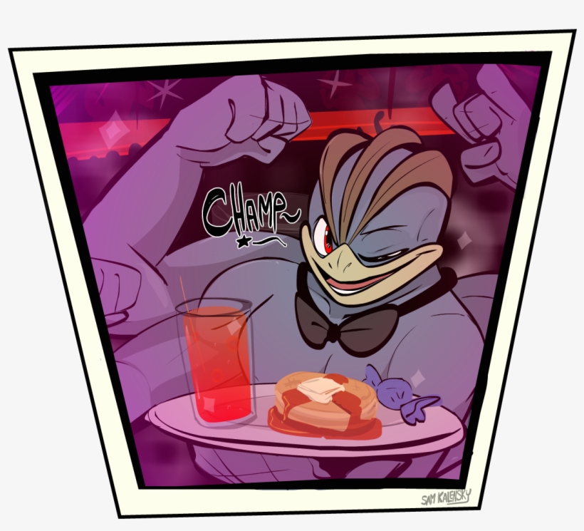 Machamp Cafes Are Now Canon [morepkmn] - Cartoon, transparent png #8285457