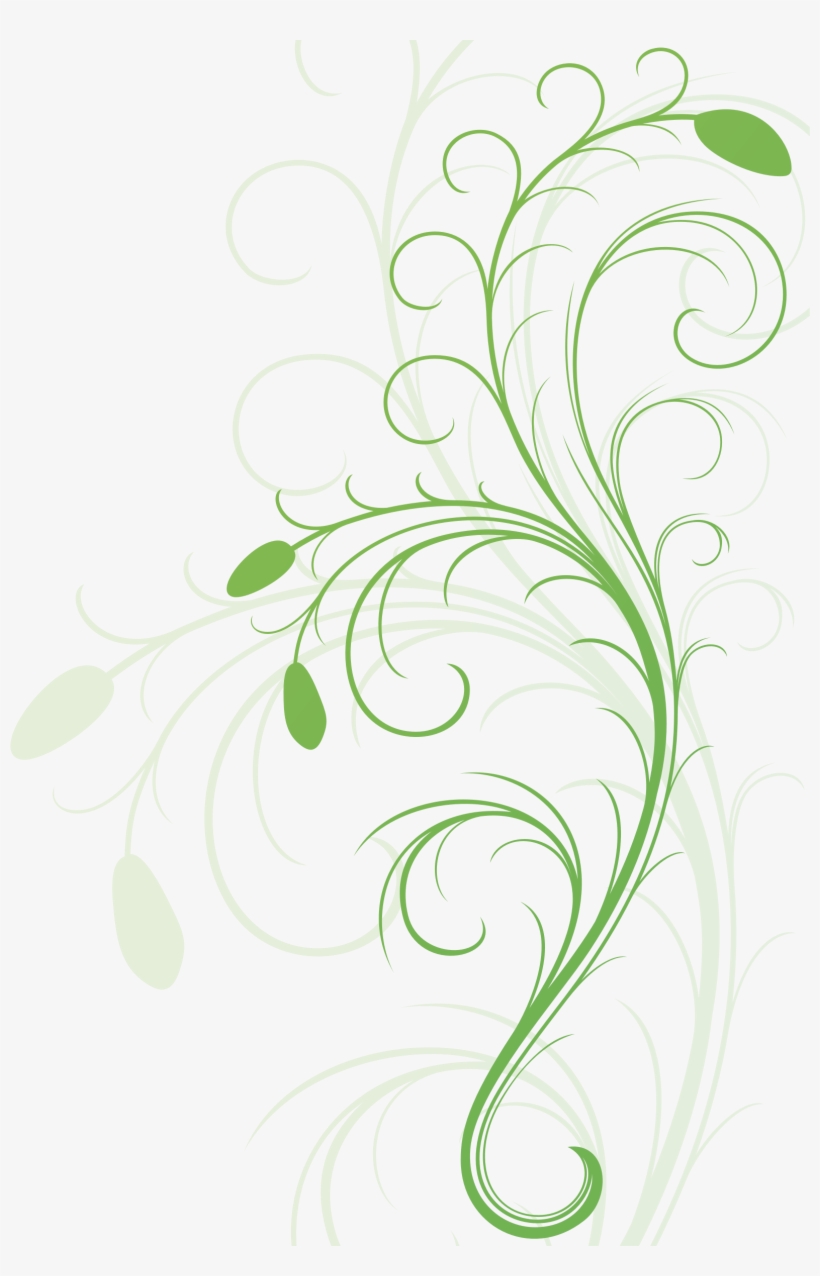 Simple Flower Flourishes Clip Art Pictures To Pin On - Desain Grafis Bunga Abstrak Png, transparent png #8285861