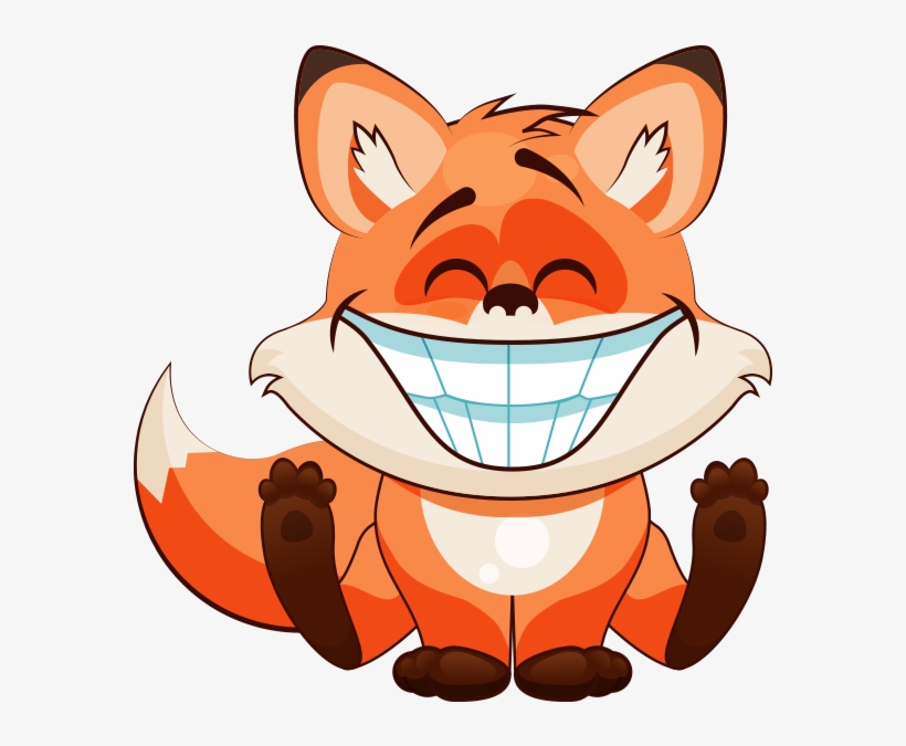 Fox Fun Emoji Stickers Messages Sticker - Smiley Fox Sticker, transparent png #8286036