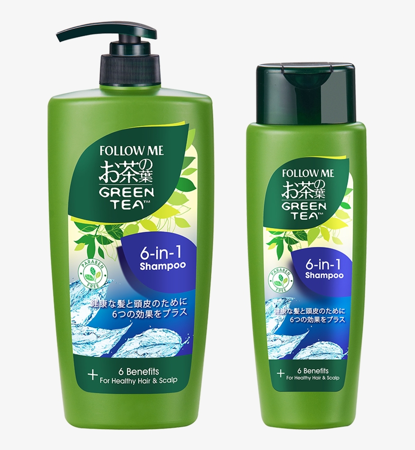 Follow Me Green Tea 6 In 1 Shampoo - Follow Me Anti Hair Fall Shampoo, transparent png #8286451