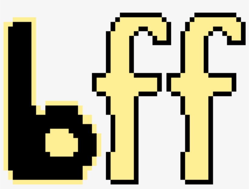 Bff Title - Kawaii Faces Pixel Art, transparent png #8286454