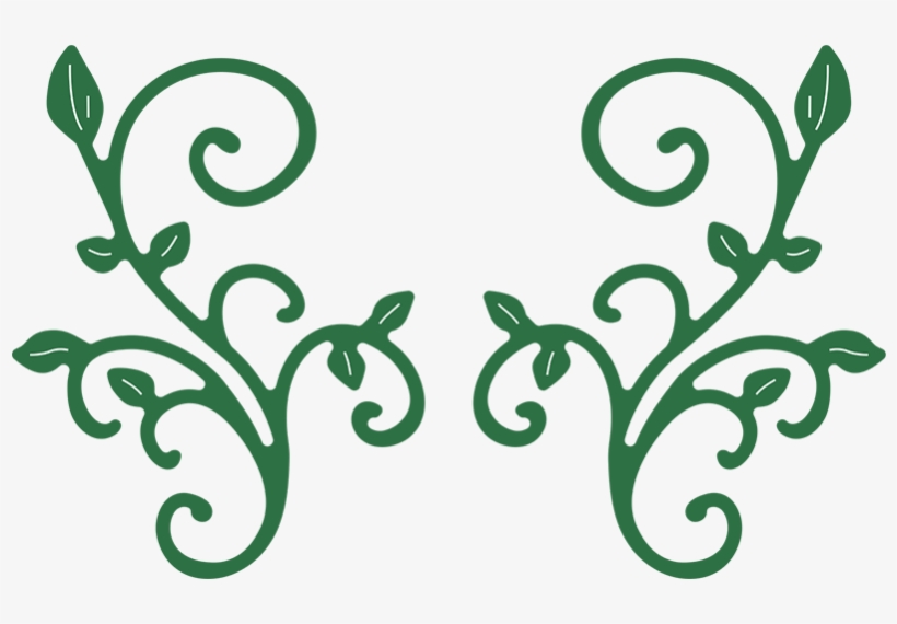 Tiny Fanciful Flourish Left & Right B387 Die Set - Cheery Lynn Designs, transparent png #8286595