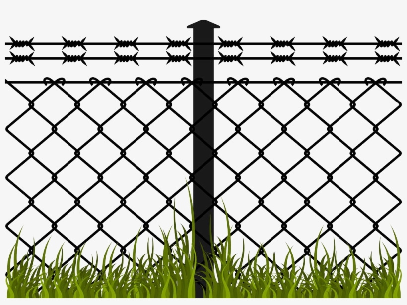 Jpg Transparent Library Barbed Fence Chain Link Hand - Barbed Wire Fence Clipart, transparent png #8287270