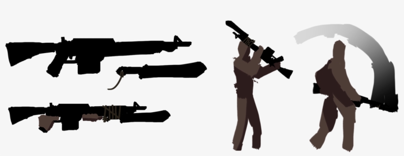 Could Be Swung Somewhat Like An Axe If The Binding/attachment - Airsoft Gun, transparent png #8287307