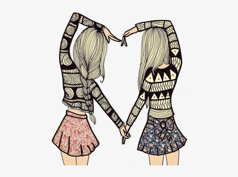 Cute Best Friend Drawings  BFF Bestie Clipart Designs