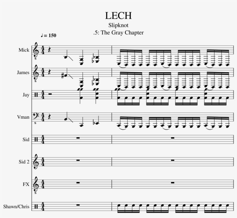 Lech Slide, Image - Sheet Music, transparent png #8287794