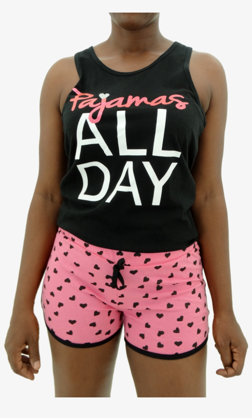 Ladies Sleepwear Shorts Set - Active Tank, transparent png #8288079