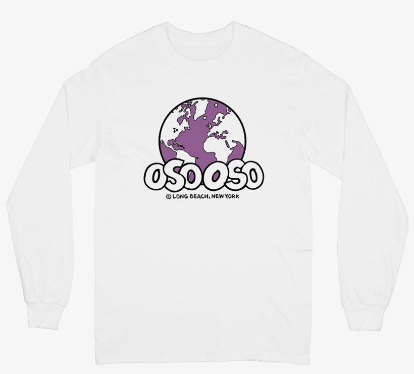 Long Sleeve Globe - Long-sleeved T-shirt, transparent png #8288842