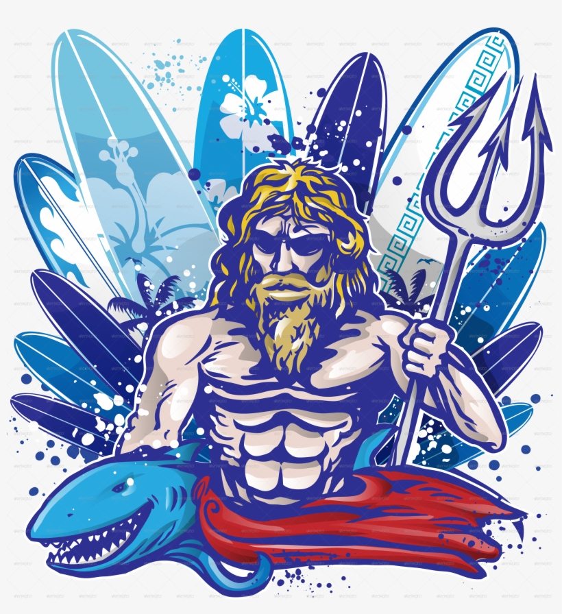 Poseidon Surf 2014 - Surfer Poseidon, transparent png #8288991