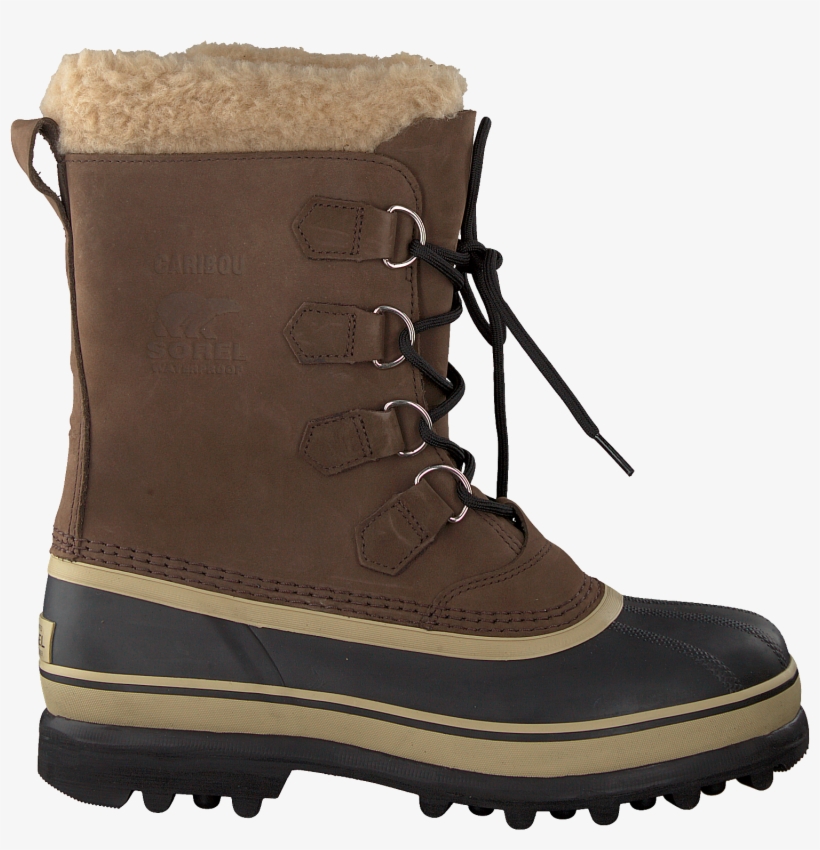 Brown Sorel Lace-up Boots Caribou - Shoe, transparent png #8290861