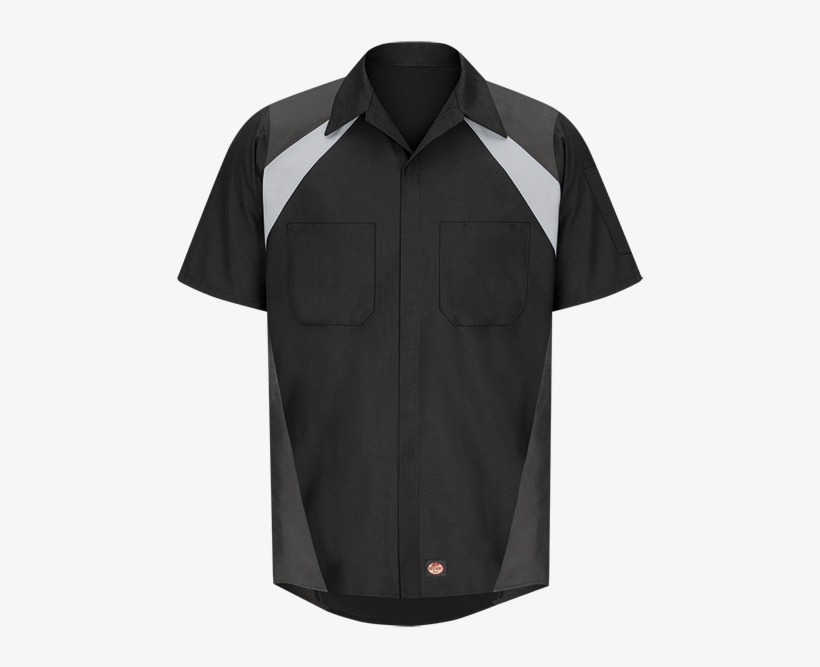 Men's Short Sleeve Tri-color Shop Shirt - Shirt, transparent png #8291167