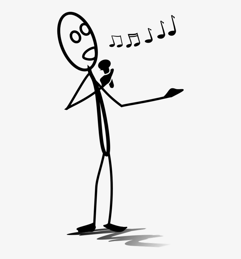 Al S Singing Melody - Singer Clipart Black And White, transparent png #8291244
