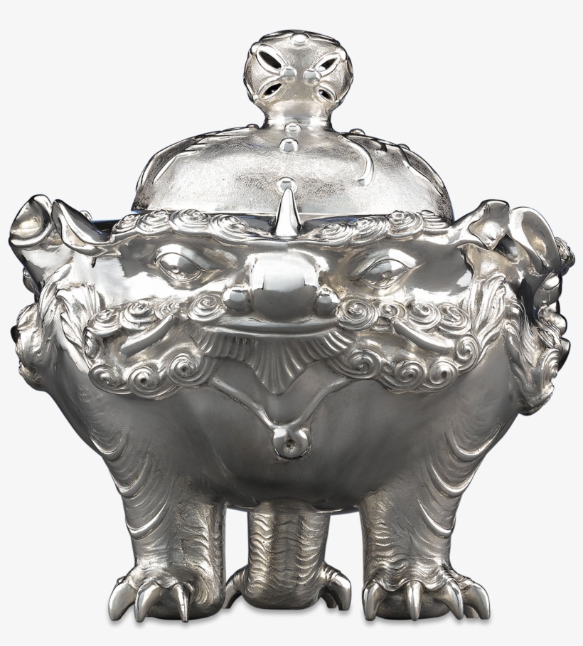 Meiji-period Japanese Silver Censer - Statue, transparent png #8292140