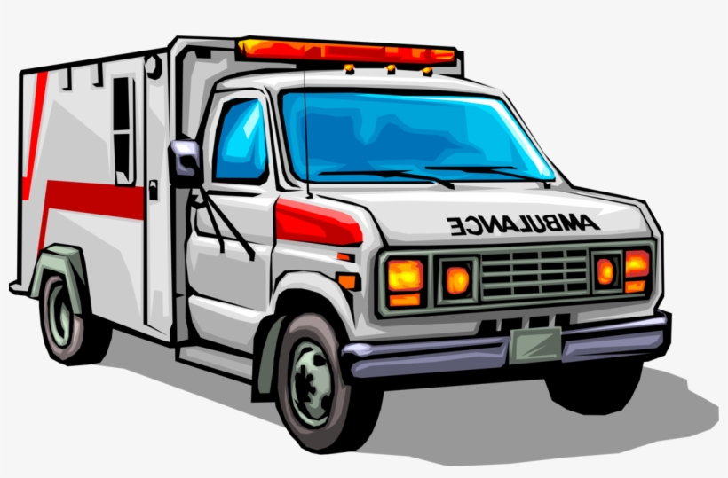 Vector Illustration Of Emergency Medical Service Paramedic - Emergency Vehicles Clipart, transparent png #8294857