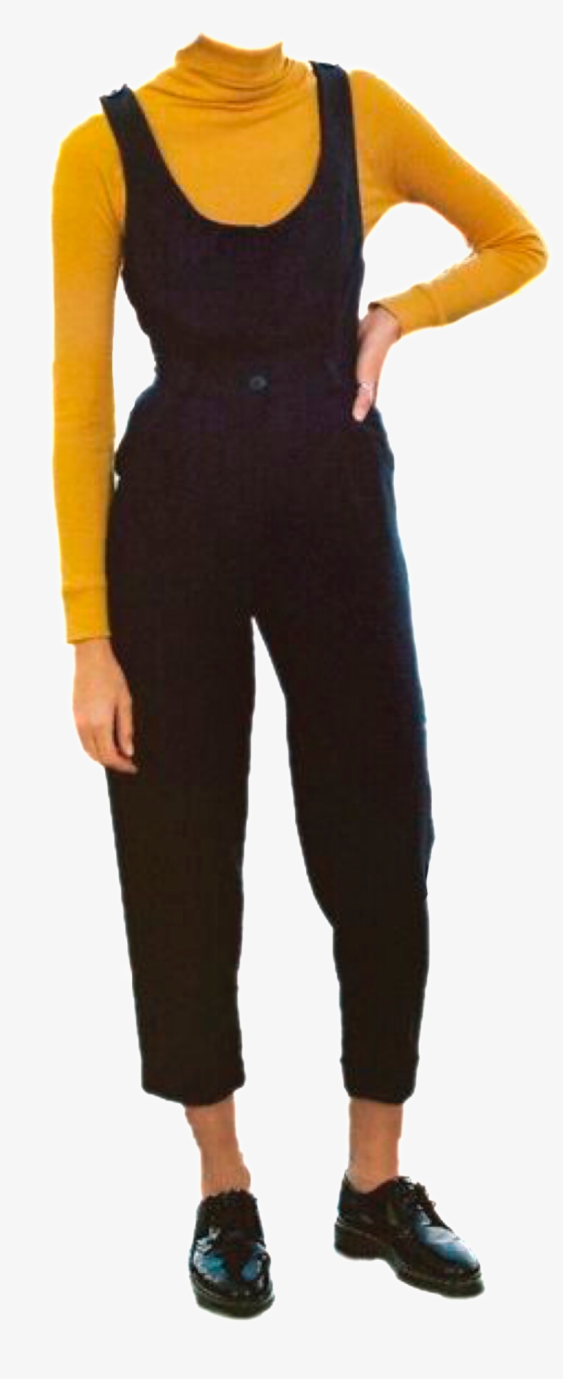 Yellow Black Polyvore Moodboard Filler Outfit - Girl, transparent png #8295413