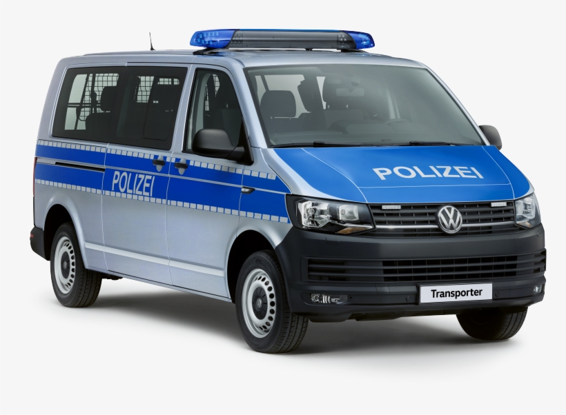 Volkswagen Nutzfahrzeuge - Polizei Auto Vw Bus, transparent png #8295448