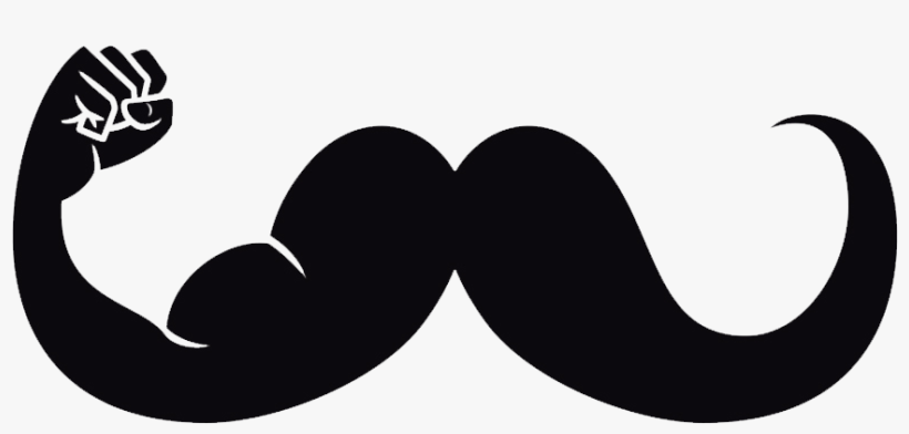 Mustaches Clip Art With Fist Transparent Background, transparent png #8298743