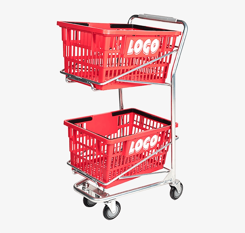 Big And Standard Basket Cart, transparent png #8299857