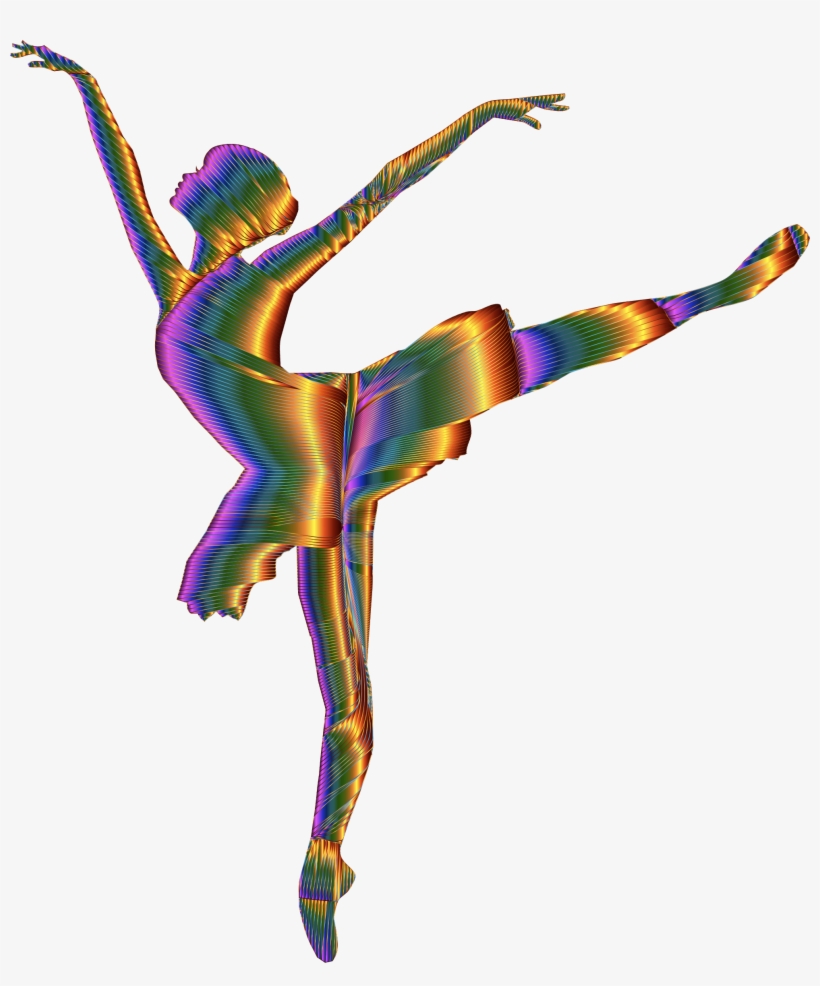 Chromatic Graceful Ballerina Silhouette No Background - Clip Art Ballet Shoes, transparent png #830283