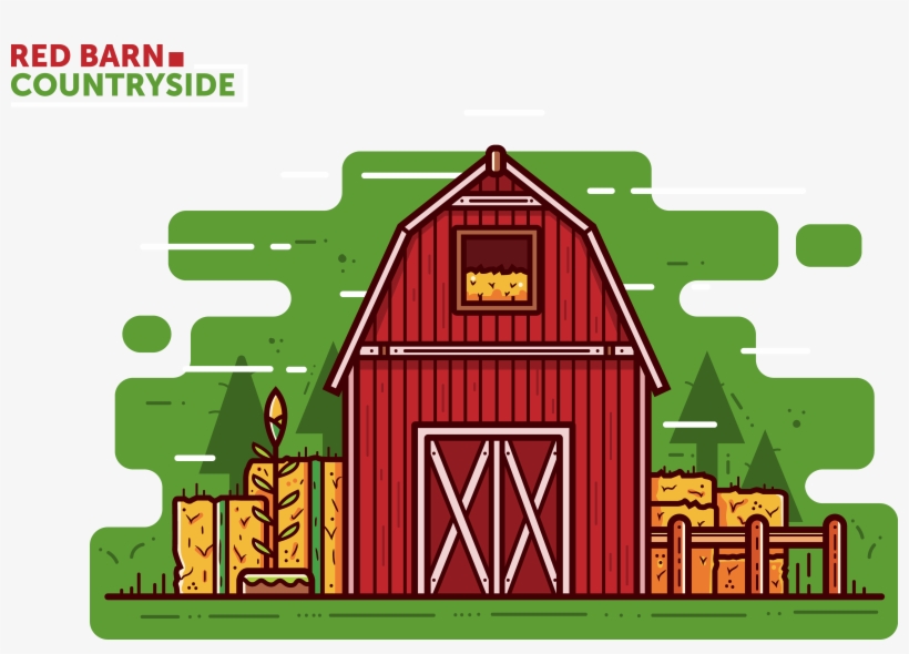 Building Barn Drawing - Barn Drawing, transparent png #830475
