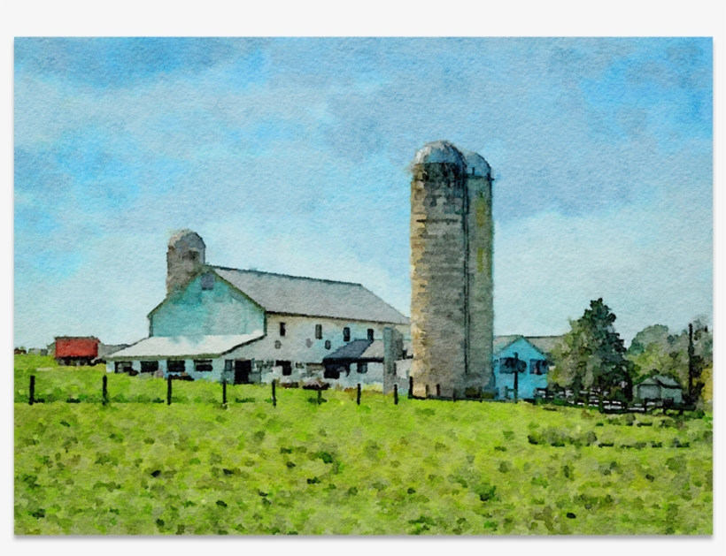 White Barn Etown - Painting, transparent png #830641