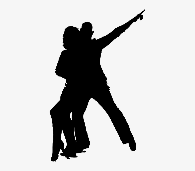 Dancer Silhouette At Getdrawings Com Free For - Silhouette Disco Dancing Couple, transparent png #830688