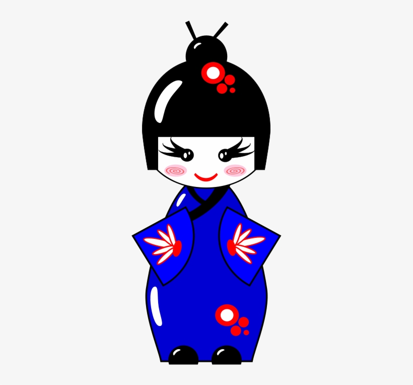 Japanese Cliparts - Kokeshi Dolls, transparent png #830894