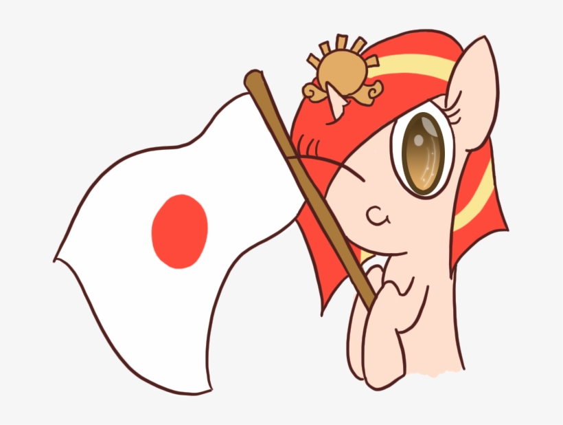 Slimstyle, Flag, Japanese Flag, Nation Ponies, Oc, - Derpy Hooves, transparent png #830909