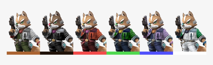 Fox Palette - Fox Smash 4 Skins, transparent png #830939