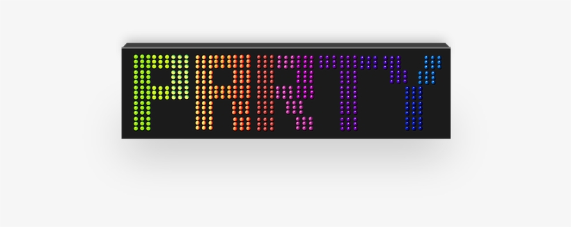 Party Sign Signage Neon Colourful Colorful - 2018 Calendar Black Background, transparent png #831014