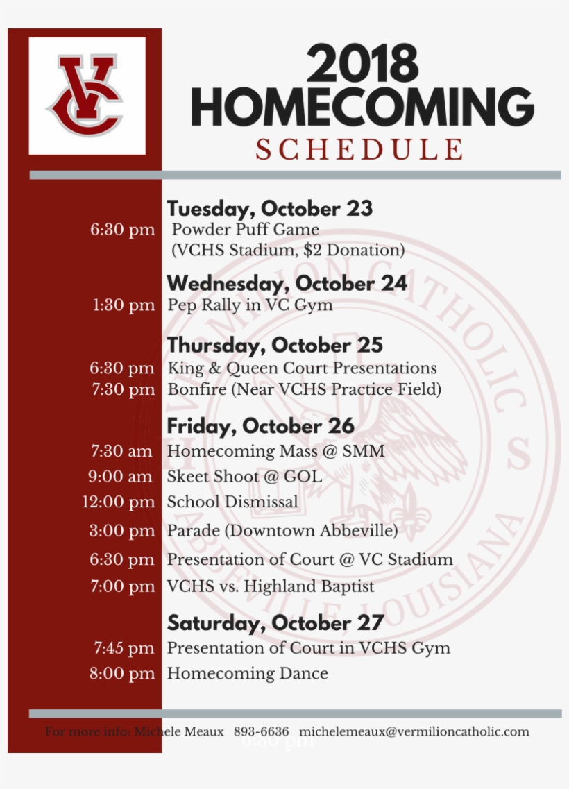 Homecoming - Vermilion Catholic High School, transparent png #831394