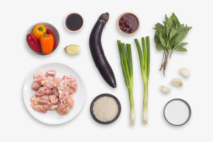 Stir Fried Ginger Basil Chicken With Tinkerbell Peppers - Pepper Png Top View, transparent png #831617