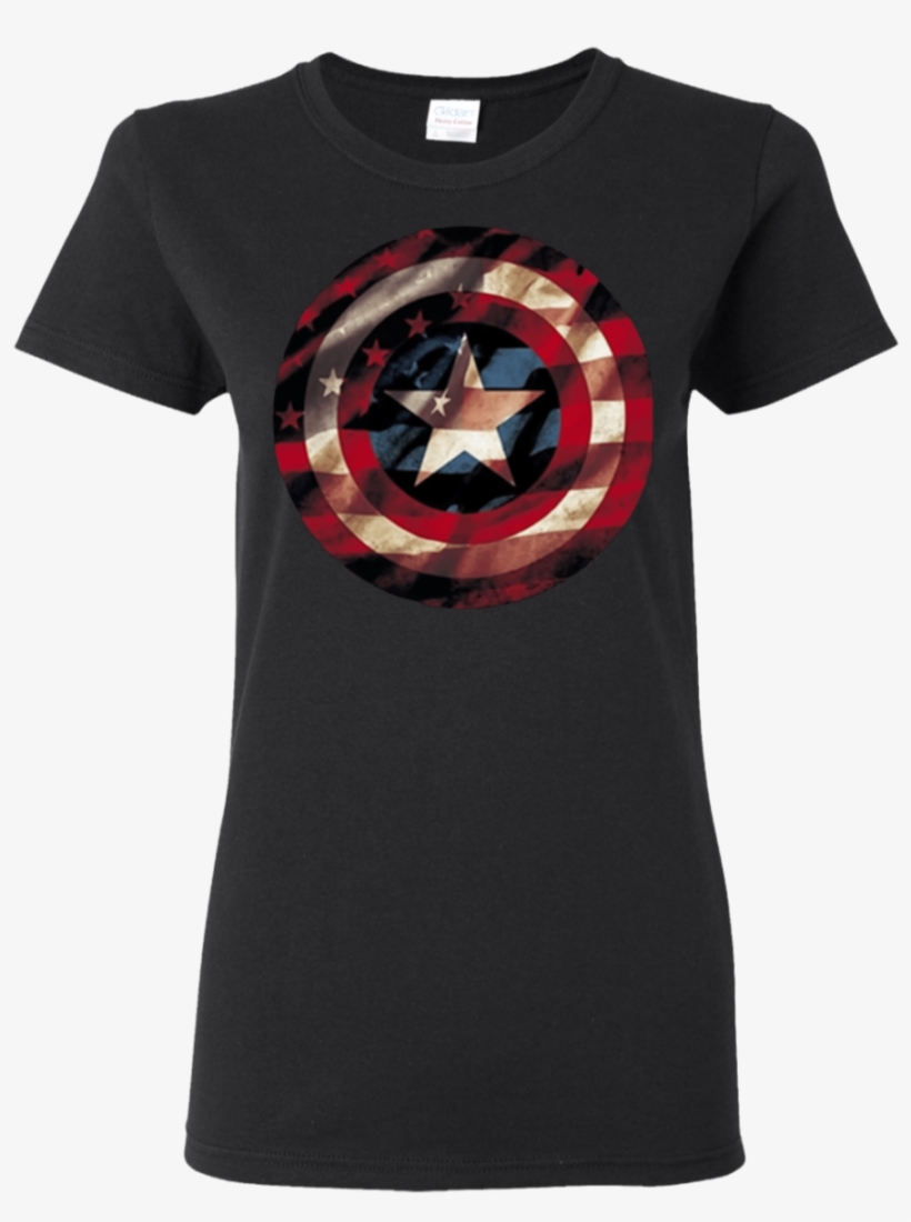 Marvel Captain America Avengers Shield Flag Shirt - Flag Shield Awesome T Shirt/hoodie/tanktop/sweater/mug, transparent png #831814