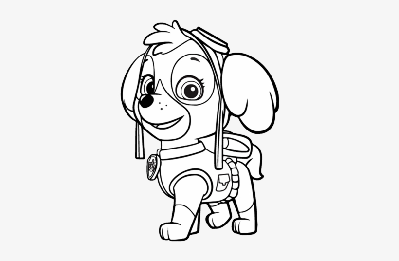 Paw Patrol Skye Coloring Pages - Skye Paw Patrol Colouring, transparent png #832096