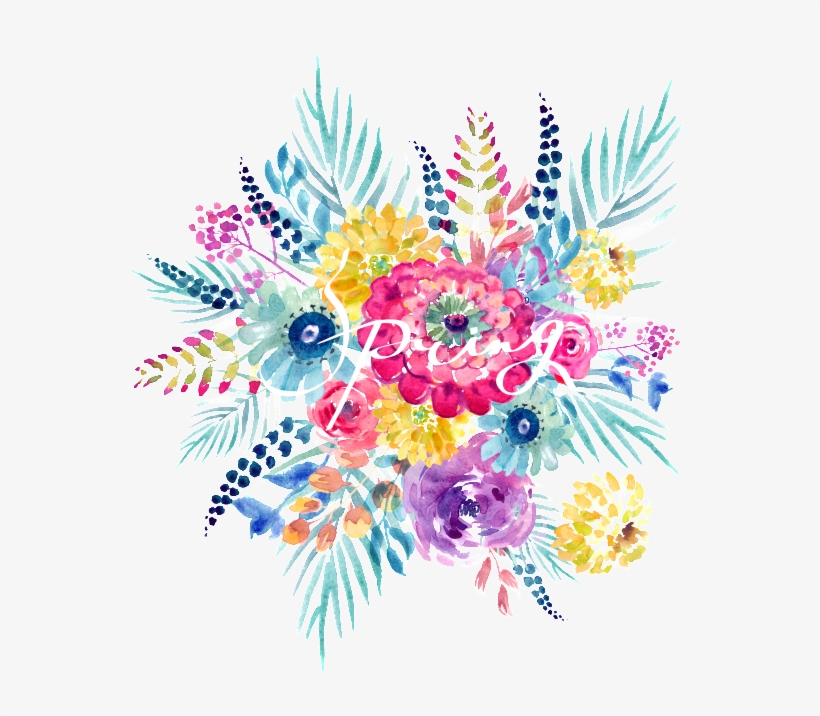 Dazzling Flower Bushes With Transparent Material - Gallery Direct Watercolor Flowers Spring, Framed Paper, transparent png #832208